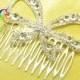 Crystal Bow Wedding Hair Comb 
