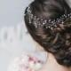 Wedding Hair Vine Crystal and Pearl, Wedding Hair Accessories, Engagement Hair Jewelry, Prom Hair Vine