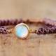 Opal Stone Bracelet-Healing Amethysts Gemstone Yoga Friendship Bracelet -Boho Natural Stone Bracelet-Healing Crystal Leather Wrap Bracelet