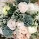 Boho Blush, Sage Green and Ivory Bridal Bouquet, Wedding Flowers