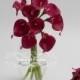 10 Pcs Wine Red Calla Lilies Real Touch Flowers for Bridal Bouquets, Wedding Centerpieces, Vase Arrangement, Home Decoration