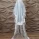 Lace wedding veil, Wedding vail, cathedral lace veil, Drop wedding veil, Two tiers cathedral veil, Floating veil, Vail