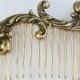 Victorian Style Antiqued brass Gold  Hair Comb hairpins brides bridesmaids flower wedding Beach