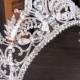 Siilver Wedding Crown Crystal Bridal Crown Silver Wedding Tiara Crystal Hair Accessory Baroque Bridal Tiara Crystal Wedding Crown
