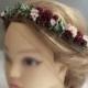 Burgundy Flower Crown. Blush and burgundy flower crown. Burgundy flower crown. Burgundy headpiece. Wine flower crown. Pink floral crown