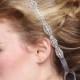 No. 02 Silver Crystal Rhinestone Embellished Oval Bridal Headband