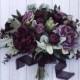 Purple Wedding Bouquet, Bride Bouquet, Boho Bouquet, Plum Bouquet, Succulent Bouquet, Wildflower Bouquet, Bridal Bouquet