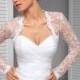 Long sleeve Bridal Wedding Lace Shrug with sequins