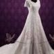 Vintage Inspired Modest Lace Wedding Dress with Sleeves, Church Wedding Dress, Classic Wedding Dress 