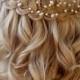Boho Bridal Headpiece Bridal Flower crown Bridal hair vine Bohemian Headpiece Wedding Headpiece Pearl Headband Wedding Hair Vine Headband