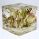 Resin cube shape. Wedding bouquet preservation, flower preservation keepsake