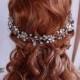 Bridal Hair Vine Wreath Headpiece Bride Party Headband Wedding Weddings Accessory Crystal Jewelry Brides Accessories Head Piece Hairpiece