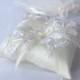 Ivory Ring Bearer Pillow/ Ivory Wedding Pillow