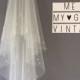 Sequin And Pearl Fingertip wedding veil