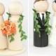 Hawaiian Wedding Cake Topper DIY Set With Tiny Custom Rose Bouquet and Maile Lei