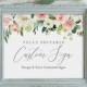 Wedding Sign Template, INSTANT DOWNLOAD, Self-Editing Template, Create Unlimited Signs, Printable, Blush Florals, Boho, Greenery #043-112CS