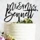 Custom Wedding Cake Topper, Custom Calligraphy Personalised Mr & Mrs Cake Topper for Wedding, Personalised Wedding Cake Topper Australia