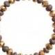 Raw Baltic amber Bracelet with Brown Cherry Color Beads