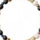 Baltic amber Hematite Glass Black stone Beads Bracelet