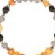 Baltic amber Bracelet with Blue Glass Beads with Handmade