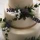 Artifical Flower Cake Decorations, Cake Topper, Wedding Cake  - Set of 3 or small, medium or large - eucalyptus, lavender
