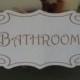 Distressed Bathroom Sign, Bathroom Door Sign, Restroom Door Sign, Shabby Bathroom Decor, Unique Wooden Sign, 6 Variation