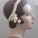 1920's Braided Wax Flower Headpiece / crown / tiara / orange blossoms