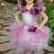 Flower Girl Dress, Floral Ring Bearer Dress, Ball Gown for Kids, Floral Party Dress, Purple Fluffy Tutu, Flower Girl Gown, Purple Ball Gown