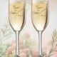 Personalized champagne flutes, champagne glasses, Toasting glasses, wedding toasting glasses, Mr and Mrs, wedding, By To VitalBridalKeepsake