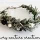 Frosted Flower Crown, Winter Crown- Wedding flower Crown- flower girl crown- Well Dressed Wolf