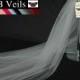 Grey Wedding Veil, Crystal Veil, 1 Single Tier, Light Grey Veil, Grey Crystal Veil, Elbow Length, Diamante, Sparkle, LB Veils LBV158 UK