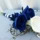 Bridesmaid bouquet, Blue rose White calla lily Silk wedding bouquet