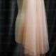 Ls75/blush pink veil/ Veil with blusher / fingertip veil/sparkle veil /drop veil/Cascade Wedding Veil 