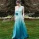 Ombre Bridesmaid Dress turquoise Infinity Bridesmaid Dress Aqua blue Multi-way Wrap Dress Convertible Bridesmaid Dress Maternity Dress
