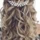 Crystal Bridal Hair piece Crystal Bridal Hair Accessories Leaf Bridal Hair Jewelry Silver Bridal Hair Accessories Crystal Bridal Hair comb