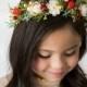 Flower Crown, Winter wedding floral crown, Christmas Halo, Floral Headband, Flower Wreath, Bridal Flower Crown, Bohemian Flower Crown,