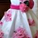 Pink fkower girl dress Special occasion Baby Toddler Birthday Princess Girls wedding dress