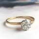 Antique Tiffany & Co .58ct Old European Cut Diamond Solitaire Wedding Anniversary Ring 18k Yellow Gold Platinum