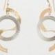 Modern earrings  Gold Geometric Earrings, Silver Statement Earrings,Large silver and gold , Long Silver Dangle Earrings, Summer gifts
