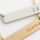 Personalized Bar Necklace, Personalized Nameplate Necklace, Gold Bar Necklace for Her, Gift for Her, Gold Silver Bar, LEILAjewelryshop