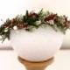 Christmas Pine and Berries Flower Crown,  Winter Floral Crown- Wedding Flower Crown- bridal crown- winter headband