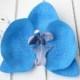 Dark Blue Orchid Hairpin - Prom Flower Hair Accessories - Flowers Hair Pin Decoration - Sapphire Orchid Hawaiian Hair - Indigo Hair Clasp
