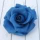 Dark Blue Rose Hair Pin - Sapphire Rose Flower Hairpin - Flowers Hair Accessories - Handmade Flowers Hair Decoration - Indigo Flower