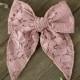 Adorable cotton lace fable hair Bows. Dusty pink color bows for girls. Toddler hair accessories. Beautiful Bows on clip.  Hair bows boutique