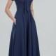 Chic navy formal gown Long blue bridesmaid dress Evening outfits for women Special occasion clothing – 50+ colors