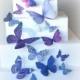 15 Small Medium Large Assorted Purple Edible Butterflies Pre Cut Decorations Butterfly Cookie Pop Wedding Cake Cupcakes Dessert