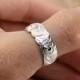 Hawaiian Heirloom Sterling Silver Thumb Ring, Hawaiian wedding band, Plumeria ring, thumb ring, engraved ring