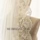 Lace Wedding Veil, Rose Lace Veil, Fingertip Lace Veil, Lace Bridal Veil, Vintage Inspired Single Tier Lace Veil, Mi Bridal Veil, Hand Made