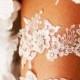Ivory Lace Garter Wedding Garter Bridal Garter Set - Vintage Inspired Garter Rustic Garter Bohemian Garter Boho Garter Prom Garter Belt