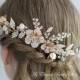 Gold & Pearl Bridal Hair Clip/ Pin Set-Gold Bridal Headpiece-floral Wedding Hair Jewellery-Gold Floral Bridal pins-Bridesmaids Hair Pins